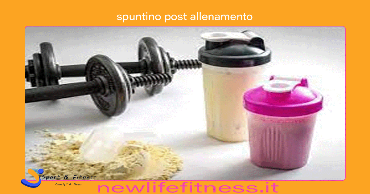 spuntino post allenamento
